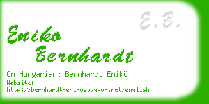 eniko bernhardt business card